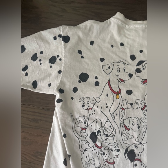 Vintage 1990s 101 Dalmatians All Over Print T-shirt Movie Single Stitch Disney - Picture 11 of 15